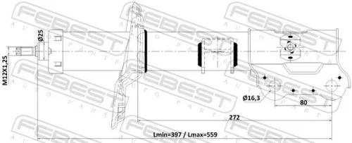 FEBEST Shock Absorber (12110-007FL)