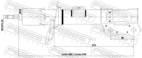 FEBEST Shock Absorber (12110-009FL)