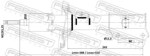 FEBEST Shock Absorber (12110-011FL)