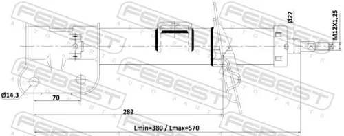 FEBEST Shock Absorber (12110-012FL)