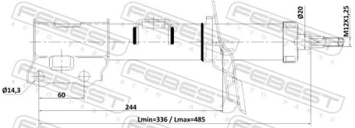 FEBEST Shock Absorber (12110-013FL)