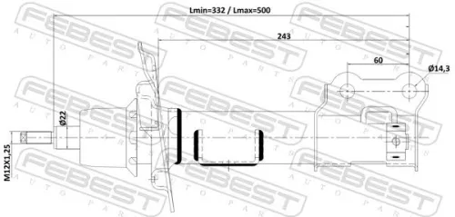 FEBEST Shock Absorber (12110-014FL)