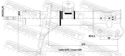 FEBEST Shock Absorber (12110-015FR)