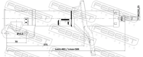 FEBEST Shock Absorber (12110-018FR)