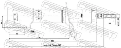 FEBEST Shock Absorber (12110-022FR)