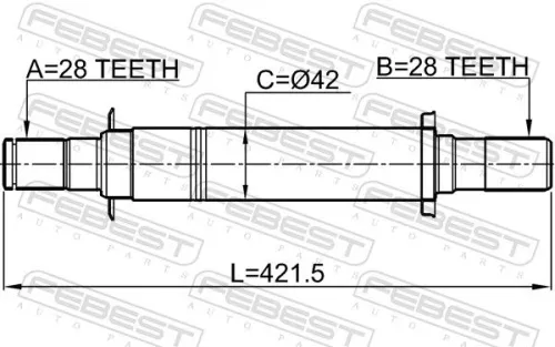 FEBEST Drive Shaft (1212-CM10AT2WD)