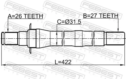 FEBEST Drive Shaft (1212-IX35AT4WD)