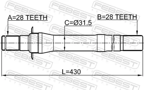 FEBEST Drive Shaft (1212-IX35AT6)