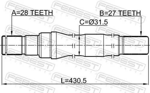 FEBEST Drive Shaft (1212-IX35D3AT6)