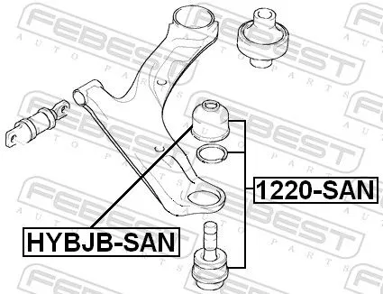 FEBEST Ball Joint (1220-SAN)