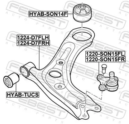 FEBEST Ball Joint (1220-SON15FL)