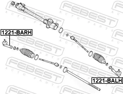 FEBEST Tie Rod End (1221-B4RH)