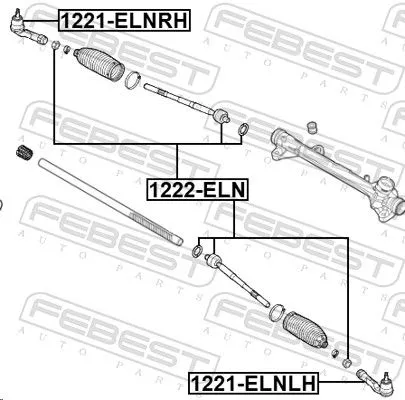 FEBEST Tie Rod End (1221-ELNRH)