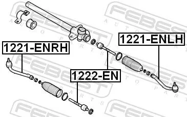 FEBEST Tie Rod End (1221-ENLH)