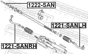 FEBEST Tie Rod End (1221-SANLH)