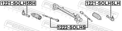 FEBEST Tie Rod End (1221-SOLH5LH)