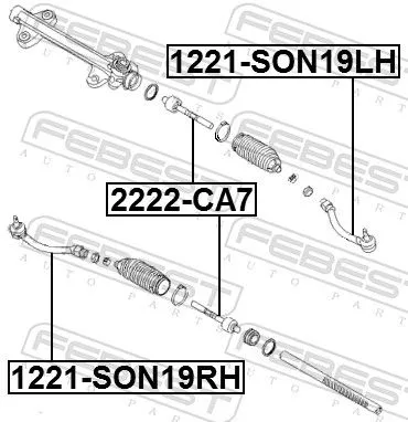 FEBEST Tie Rod End (1221-SON19LH)