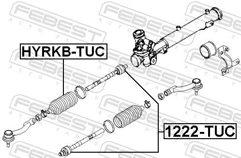 FEBEST Inner Tie Rod (1222-TUC)