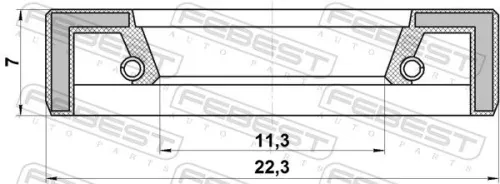 FEBEST Oil Seal, manual transmission (122275)