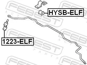 FEBEST Link/Coupling Rod, stabiliser bar (1223-ELF)