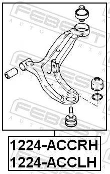 FEBEST Control/Trailing Arm, wheel suspension (1224-ACCLH)