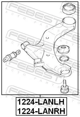 FEBEST Control/Trailing Arm, wheel suspension (1224-LANRH)