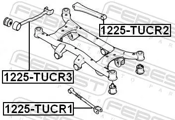 FEBEST Control/Trailing Arm, wheel suspension (1225-TUCR3)