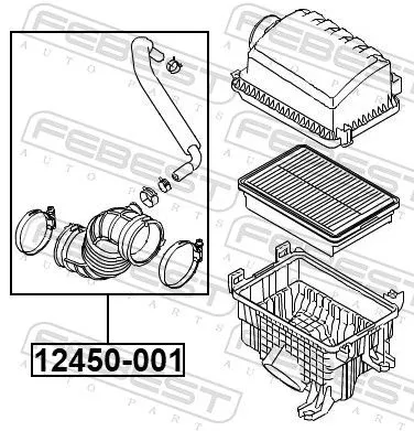 FEBEST Hose, air supply (12450-001)