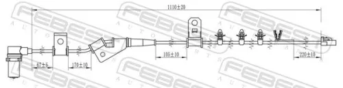 FEBEST Sensor, wheel speed (12606-005)