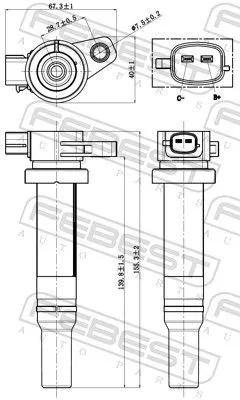FEBEST Ignition Coil (12640-005)
