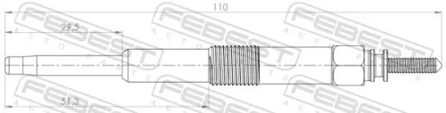 FEBEST Glow Plug (12642-001)