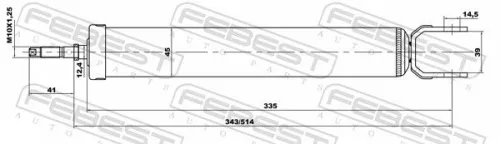 FEBEST Shock Absorber (12650914R)