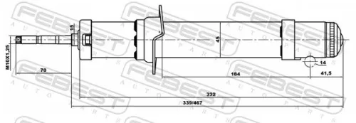 FEBEST Shock Absorber (12658719F)
