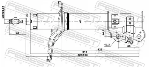 FEBEST Shock Absorber (12666482FL)