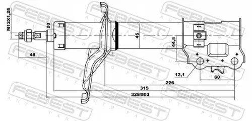 FEBEST Shock Absorber (12666483FR)