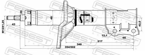 FEBEST Shock Absorber (12666492FL)
