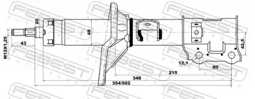 FEBEST Shock Absorber (12666493FR)