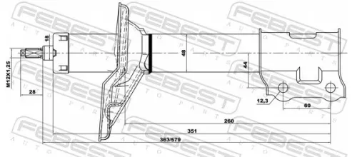FEBEST Shock Absorber (12667890RL)