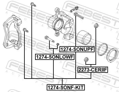 FEBEST Guide Sleeve Kit, brake caliper (1274-SONF-KIT)