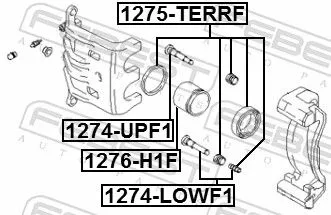 FEBEST Guide Bolt, brake caliper (1274-UPF1)