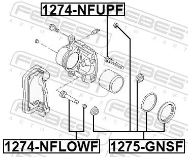 FEBEST Repair Kit, brake caliper (1275-GNSF)
