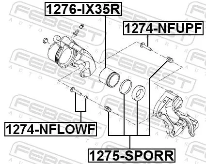 FEBEST Repair Kit, brake caliper (1275-SPORR)