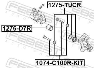 FEBEST Repair Kit, brake caliper (1275-TUCR)