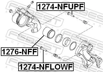 FEBEST Piston, brake caliper (1276-NFF)