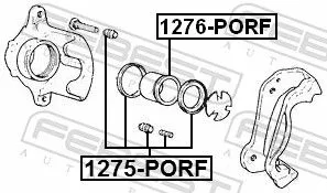 FEBEST Piston, brake caliper (1276-PORF)