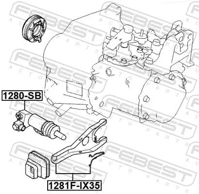 FEBEST Slave Cylinder, clutch (1280-SB)