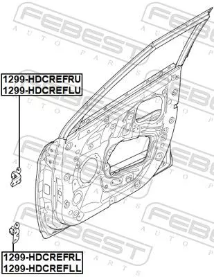 FEBEST Door Hinge (1299-HDCREFRU)