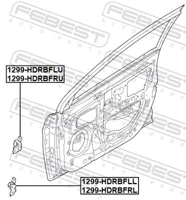 FEBEST Door Hinge (1299-HDRBFLU)