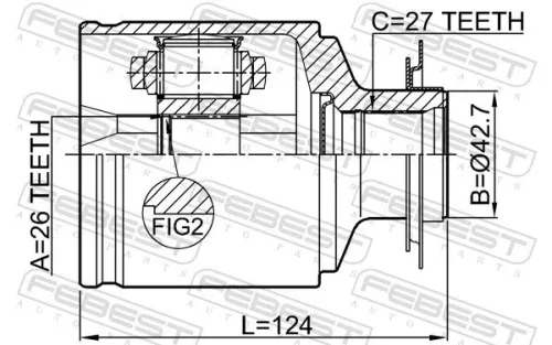 FEBEST Joint Kit, drive shaft (1411-NARH)
