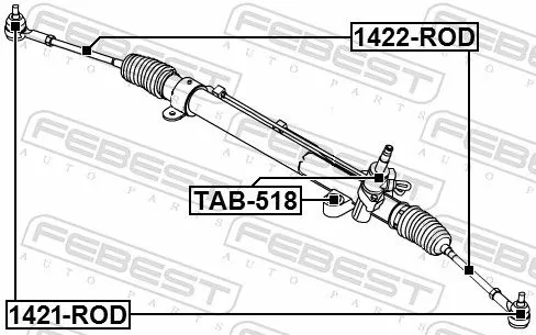 FEBEST Inner Tie Rod (1422-ROD)